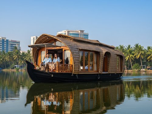Private houseboat booked for honeymoon trip in kerala Alleppey